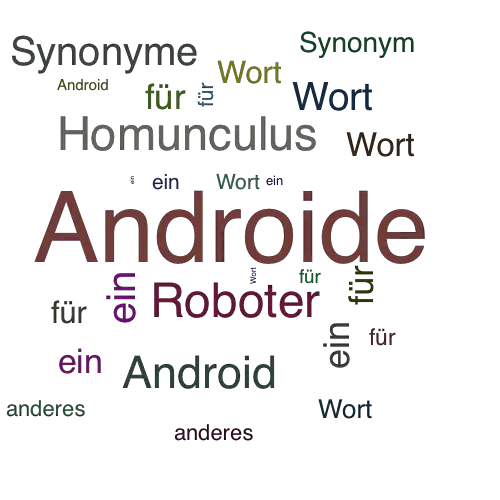 Ein anderes Wort für Androide - Synonym Androide