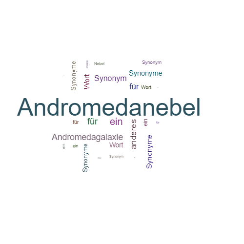 Ein anderes Wort für Andromedanebel - Synonym Andromedanebel