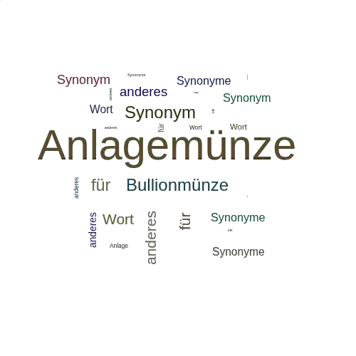 Ein anderes Wort für Anlagemünze - Synonym Anlagemünze