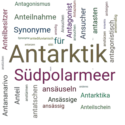 Ein anderes Wort für Antarktik - Synonym Antarktik