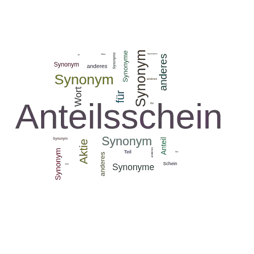 Ein anderes Wort für Anteilsschein - Synonym Anteilsschein