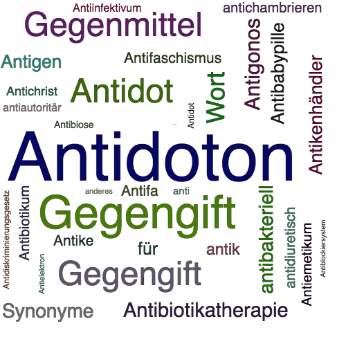 Ein anderes Wort für Antidoton - Synonym Antidoton