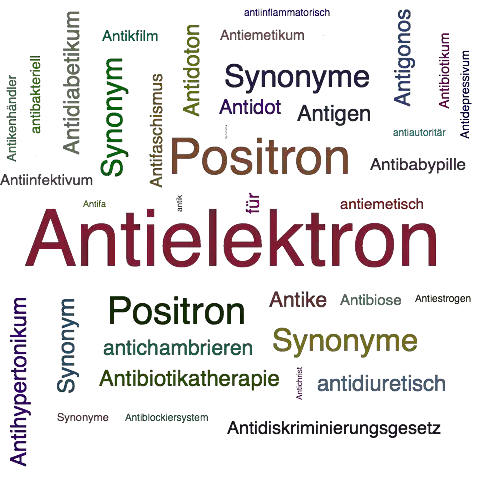 Ein anderes Wort für Antielektron - Synonym Antielektron