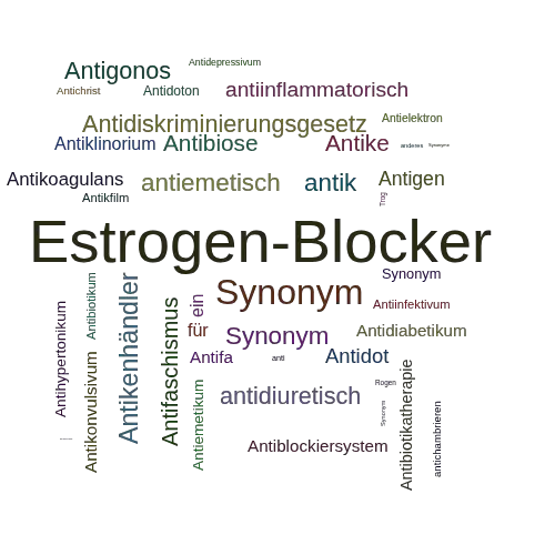 Ein anderes Wort für Antiestrogen - Synonym Antiestrogen