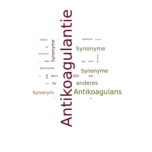 Ein anderes Wort für Antikoagulantie - Synonym Antikoagulantie