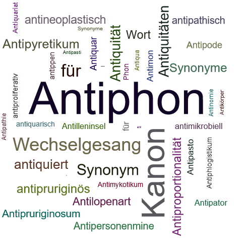Ein anderes Wort für Antiphon - Synonym Antiphon