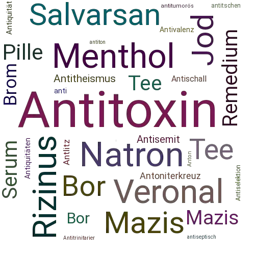 Ein anderes Wort für Antitoxin - Synonym Antitoxin