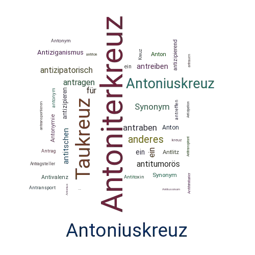 Ein anderes Wort für Antoniterkreuz - Synonym Antoniterkreuz