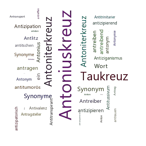 Ein anderes Wort für Antoniuskreuz - Synonym Antoniuskreuz