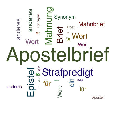 Ein anderes Wort für Apostelbrief - Synonym Apostelbrief