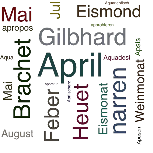 Ein anderes Wort für April - Synonym April