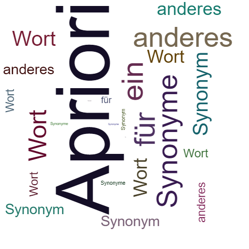 Ein anderes Wort für Apriori - Synonym Apriori