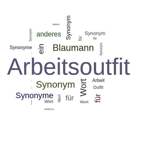 Ein anderes Wort für Arbeitsoutfit - Synonym Arbeitsoutfit