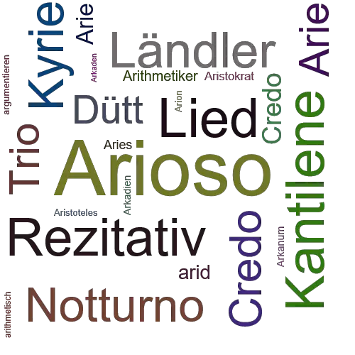 Ein anderes Wort für Arioso - Synonym Arioso