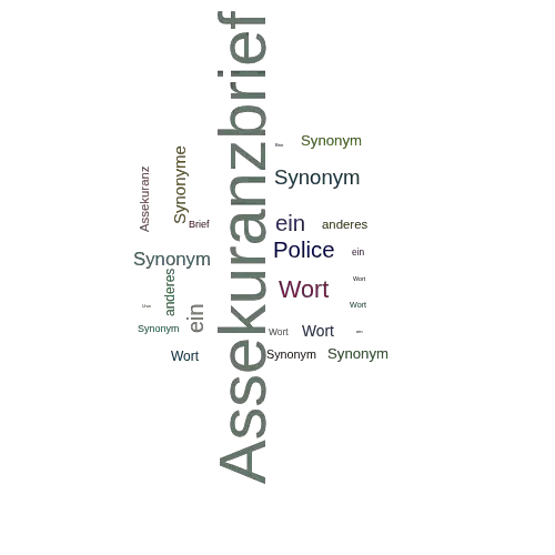 Ein anderes Wort für Assekuranzbrief - Synonym Assekuranzbrief