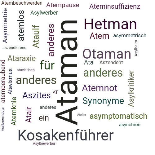 Ein anderes Wort für Ataman - Synonym Ataman