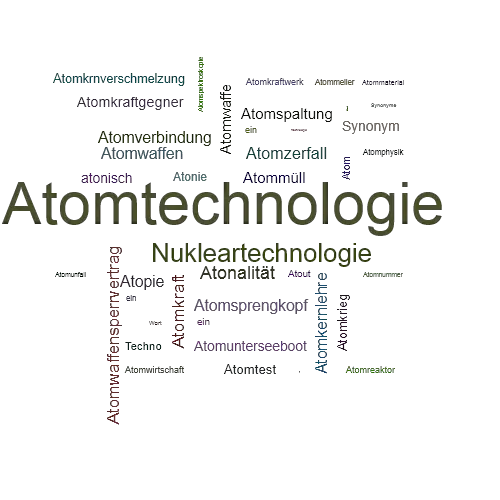 Ein anderes Wort für Atomtechnologie - Synonym Atomtechnologie