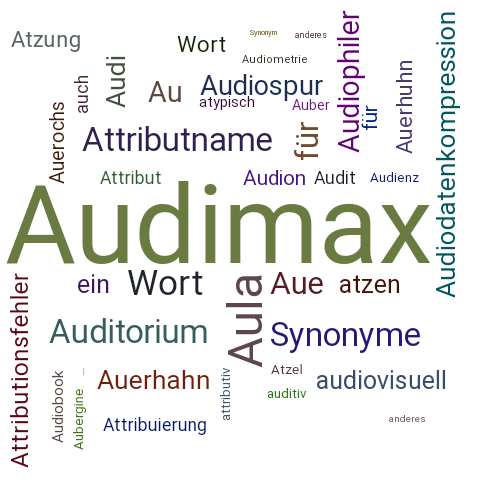 Ein anderes Wort für Audimax - Synonym Audimax
