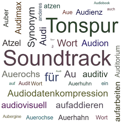 Ein anderes Wort für Audiospur - Synonym Audiospur