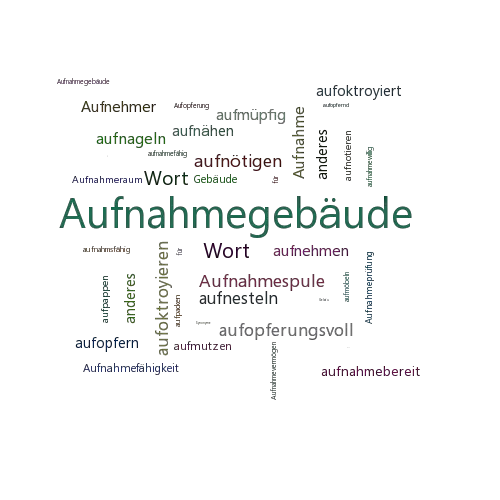 Ein anderes Wort für Aufnahmsgebäude - Synonym Aufnahmsgebäude