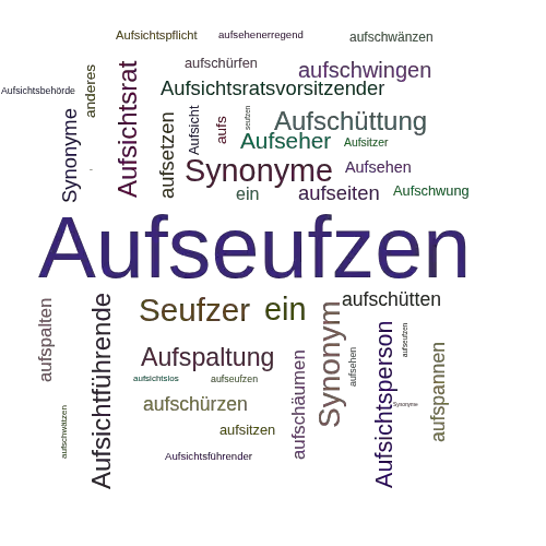 Ein anderes Wort für Aufseufzen - Synonym Aufseufzen