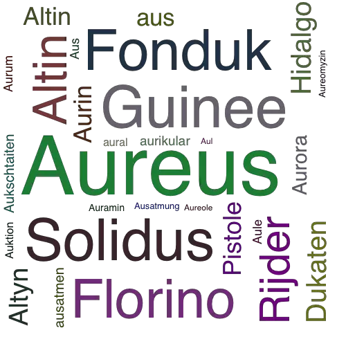 Ein anderes Wort für Aureus - Synonym Aureus