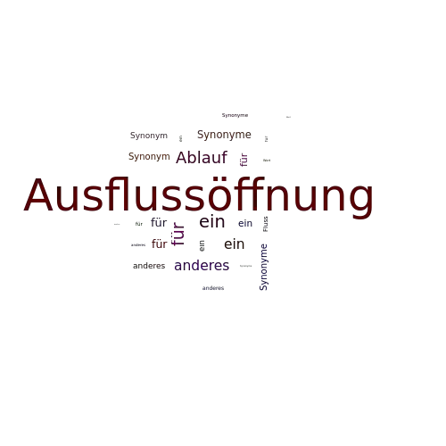 Ein anderes Wort für Ausflussöffnung - Synonym Ausflussöffnung