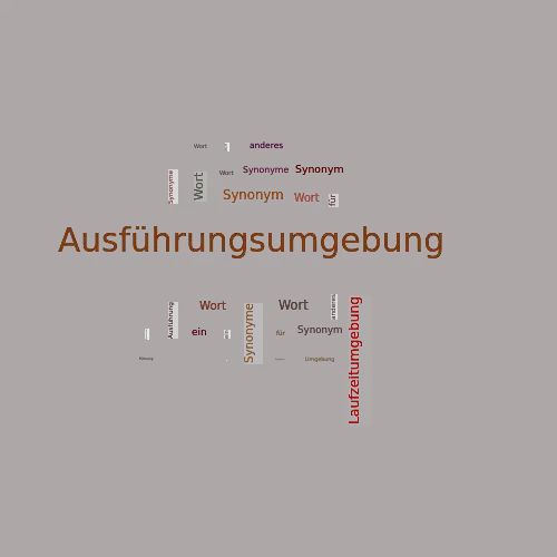 Ein anderes Wort für Ausführungsumgebung - Synonym Ausführungsumgebung
