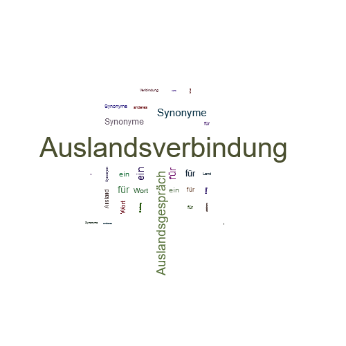 Ein anderes Wort für Auslandsverbindung - Synonym Auslandsverbindung