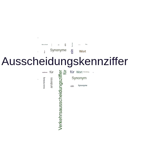 Ein anderes Wort für Ausscheidungskennziffer - Synonym Ausscheidungskennziffer
