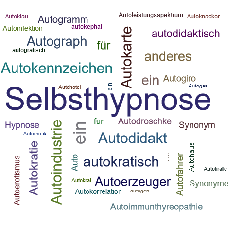 Ein anderes Wort für Autohypnose - Synonym Autohypnose