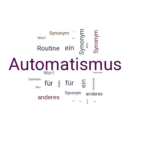 Ein anderes Wort für Automatismus - Synonym Automatismus