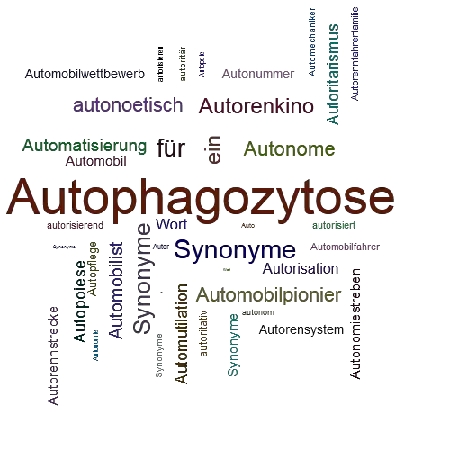 Ein anderes Wort für Autophagie - Synonym Autophagie