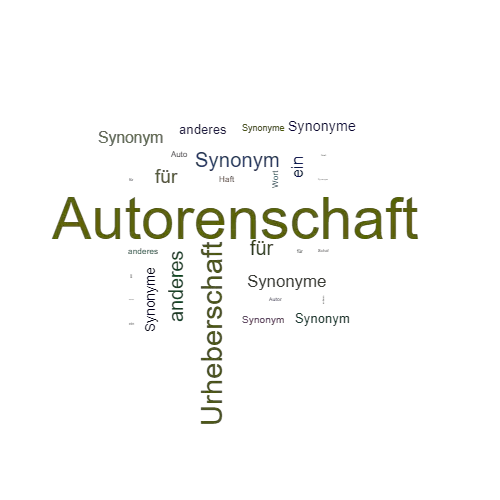 Ein anderes Wort für Autorenschaft - Synonym Autorenschaft