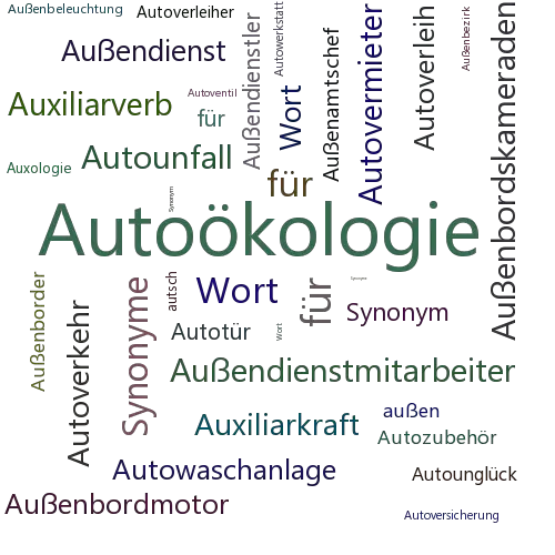 Ein anderes Wort für Autökologie - Synonym Autökologie