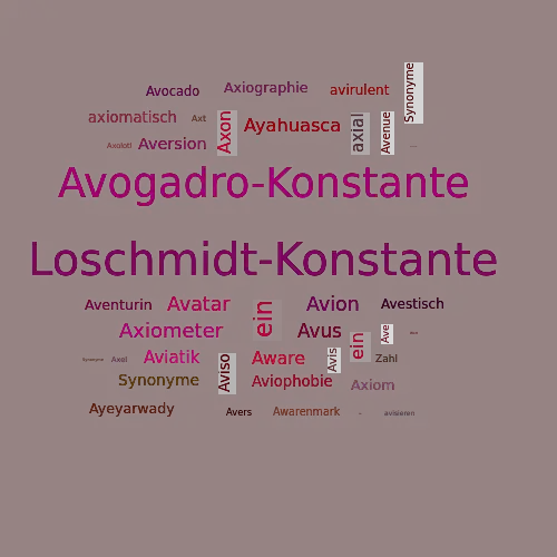 Ein anderes Wort für Avogadrozahl - Synonym Avogadrozahl
