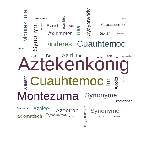 Ein anderes Wort für Aztekenkönig - Synonym Aztekenkönig