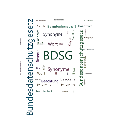 Ein anderes Wort für BDSG - Synonym BDSG