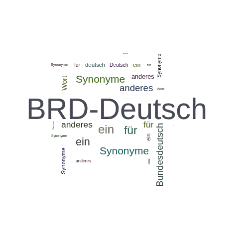 Ein anderes Wort für BRD-Deutsch - Synonym BRD-Deutsch