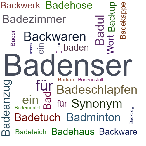 Ein anderes Wort für Badener - Synonym Badener