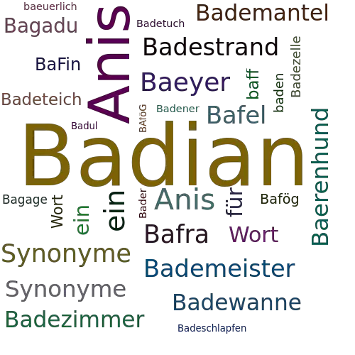 Ein anderes Wort für Badian - Synonym Badian