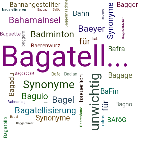 Ein anderes Wort für Bagatell... - Synonym Bagatell...