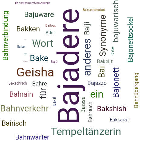 Ein anderes Wort für Bajadere - Synonym Bajadere