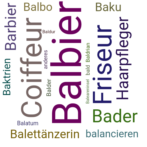 Ein anderes Wort für Balbier - Synonym Balbier