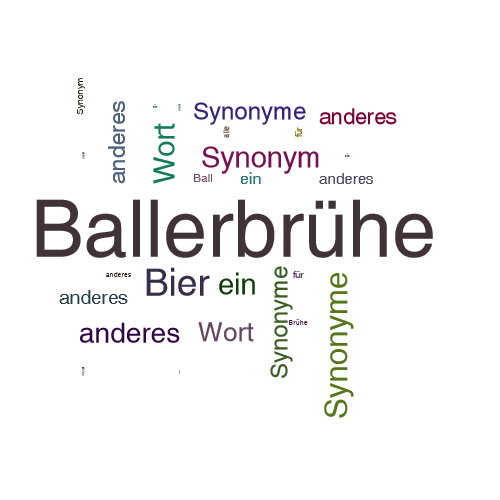 Ein anderes Wort für Ballerbrühe - Synonym Ballerbrühe