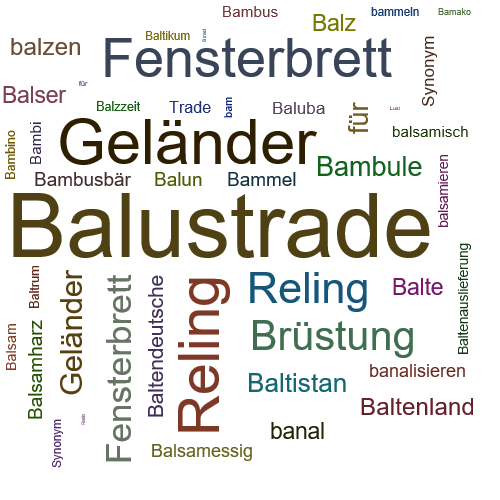 Ein anderes Wort für Balustrade - Synonym Balustrade