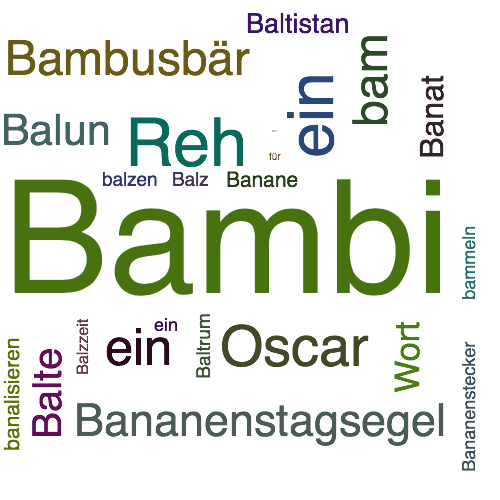 Ein anderes Wort für Bambi - Synonym Bambi