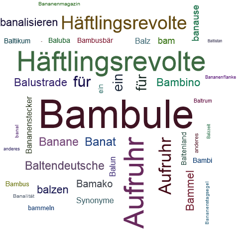 Ein anderes Wort für Bambule - Synonym Bambule