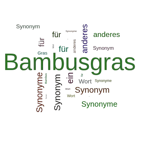 Ein anderes Wort für Bambusgras - Synonym Bambusgras