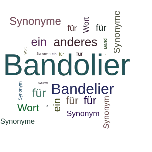 Ein anderes Wort für Bandolier - Synonym Bandolier